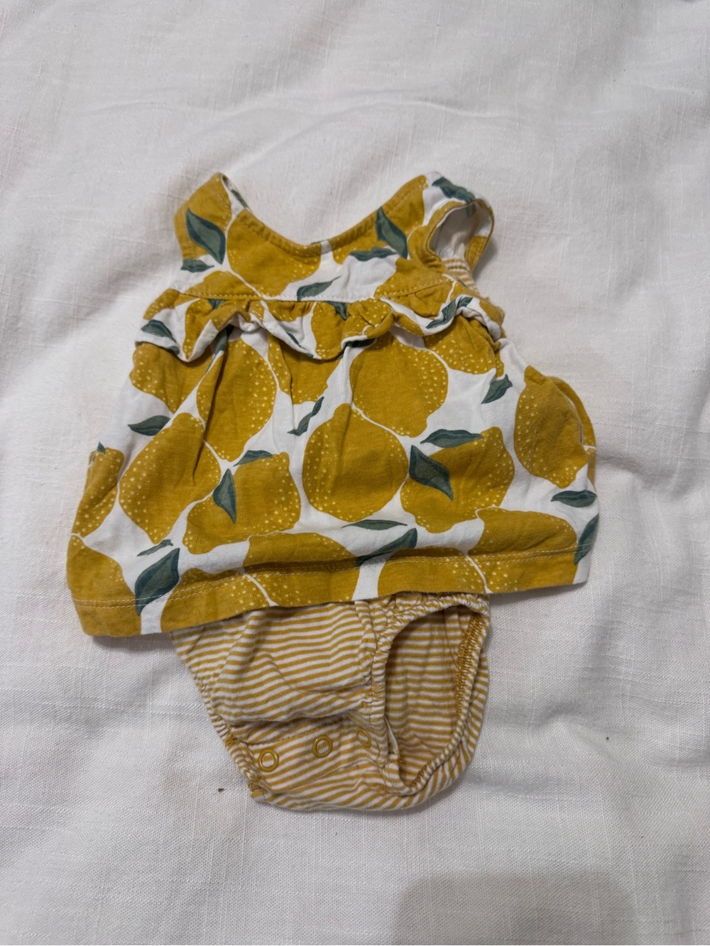 Carter's Yellow Lemon Print Baby One-Piece Bodysuit
